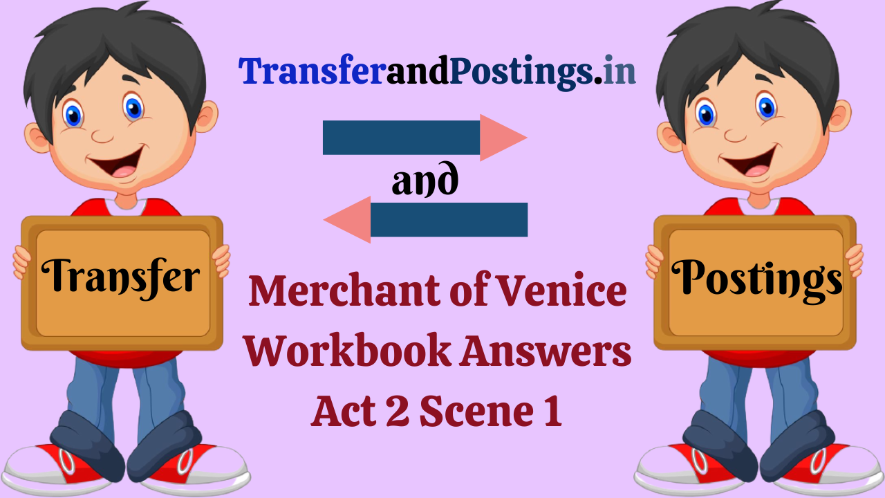 Merchant of Venice Workbook Answers Act 2 Scene 1
