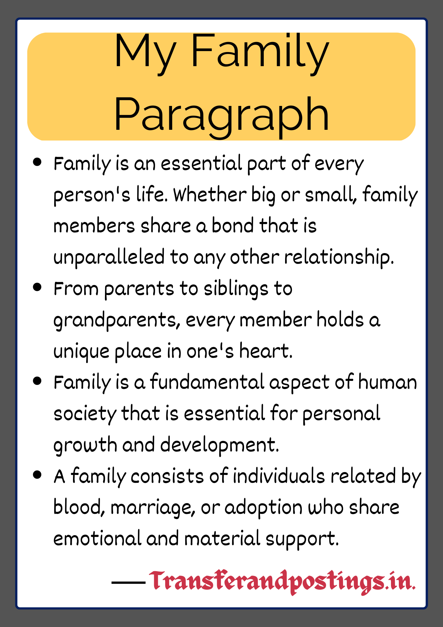 what family means to you essay