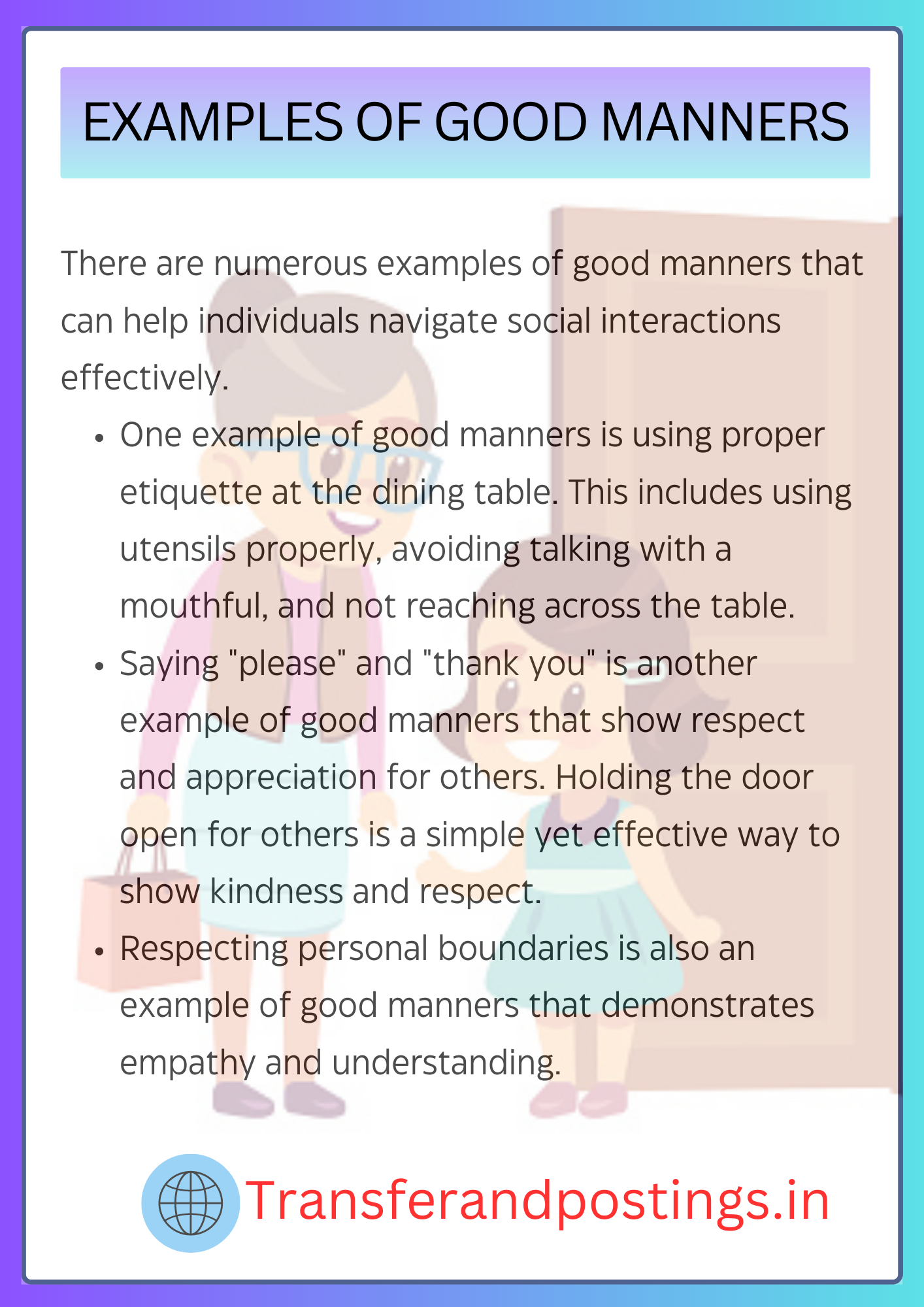 an essay on good manners