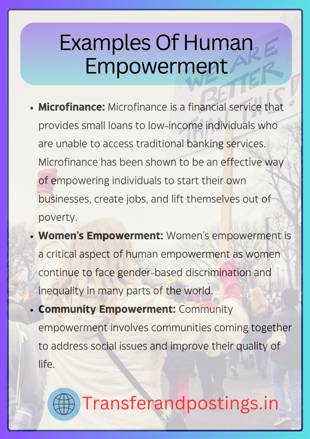 Human Empowerment Essay Promoting Social Justice And Sustainable Development Transfer and
