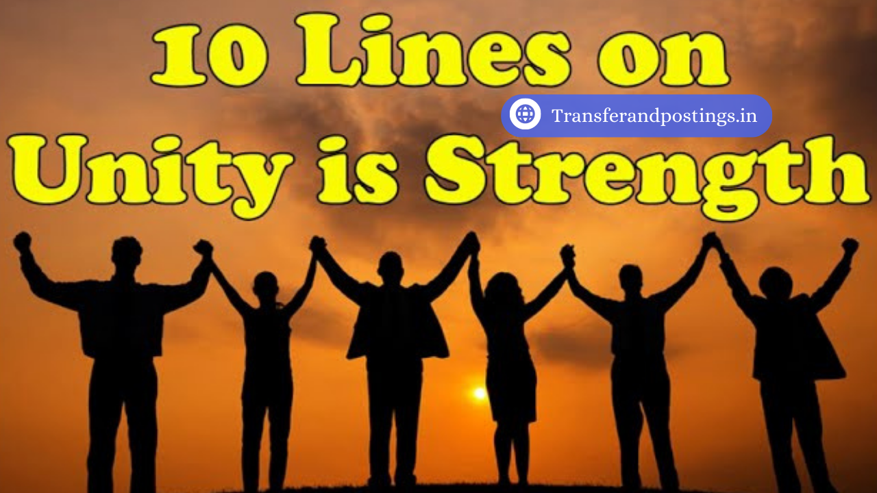 10 Lines On Unity Is Strength For Students And Children In English ...